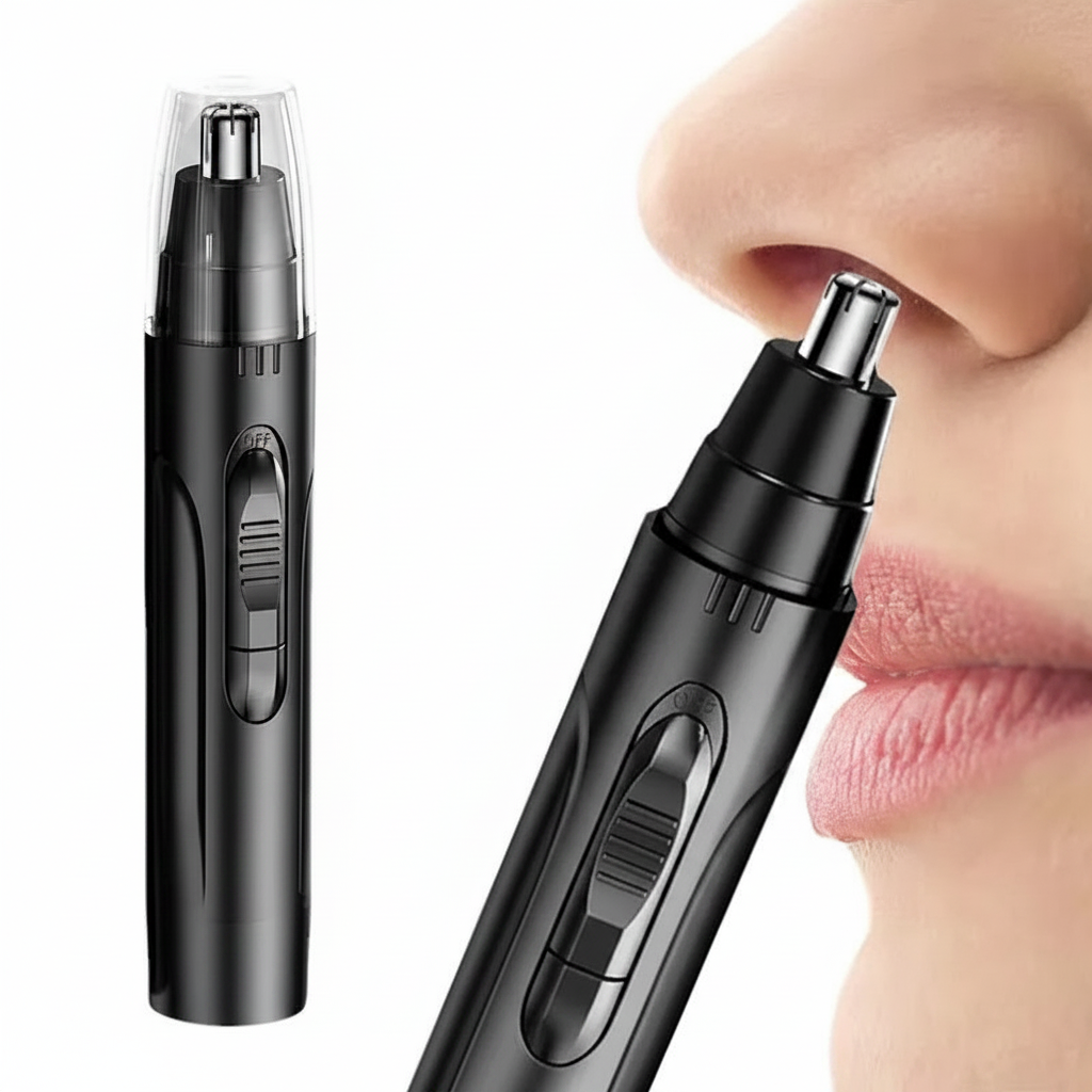 Pijnloze neustrimmer en oorhaartrimmer, oplaadbaar voor heren en dames, compact USB-model.
