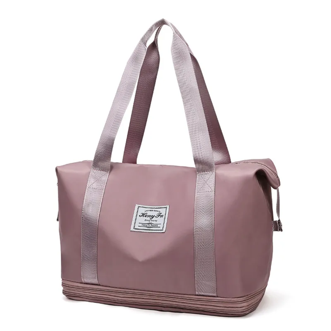 De dames reistas in uitgevouwen toestand, toont de extra capaciteit.