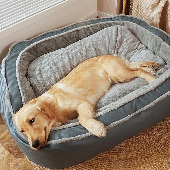 Duurzaam CozyPaw™ hondenbed, zachte slaapplek voor alle honden, bevordert dierencomfort.