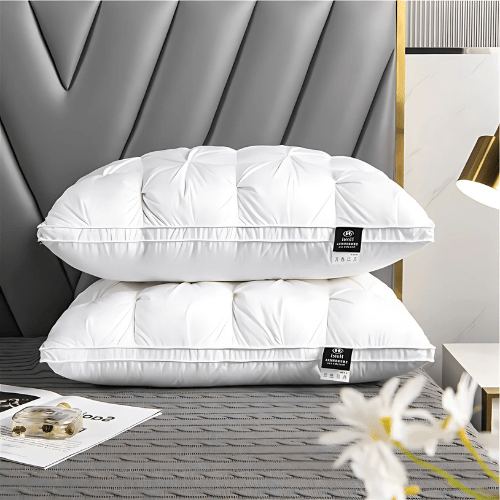Luxe ganzendons kussen voor ultiem slaapcomfort. Ademend en hypoallergeen, ideaal voor een goede nachtrust.
