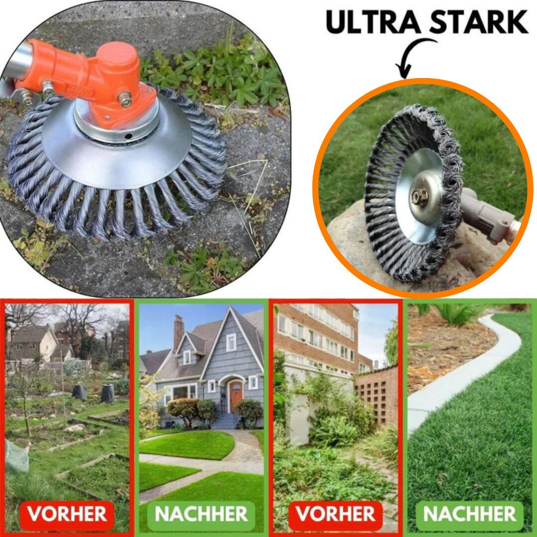 Universele onkruidschijf voor grastrimmers, ideaal tuingereedschap voor effectief buiten tuinonderhoud.