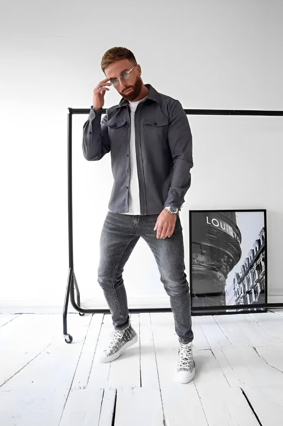 Heren comfortabel en stijlvol casual overhemd, veelzijdige mode voor lente, zomer, herfst en winter.