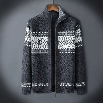 "Gebreid warm wintervest heren, klassiek design, blauwe zachte stof, ideaal voor kou, veelzijdig en stijlvol."