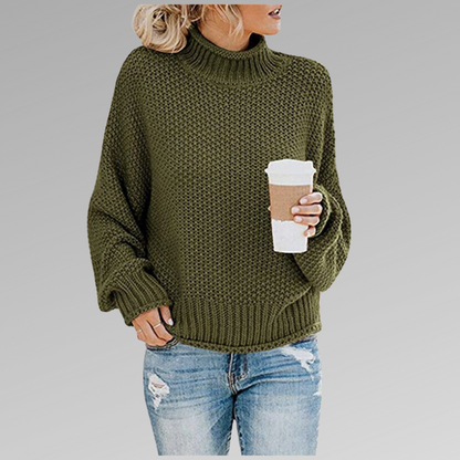 "Gebreide trui met ronde hals, ribgebreide boorden, zachte stof, elegante en casual uitstraling voor damesoutfits."