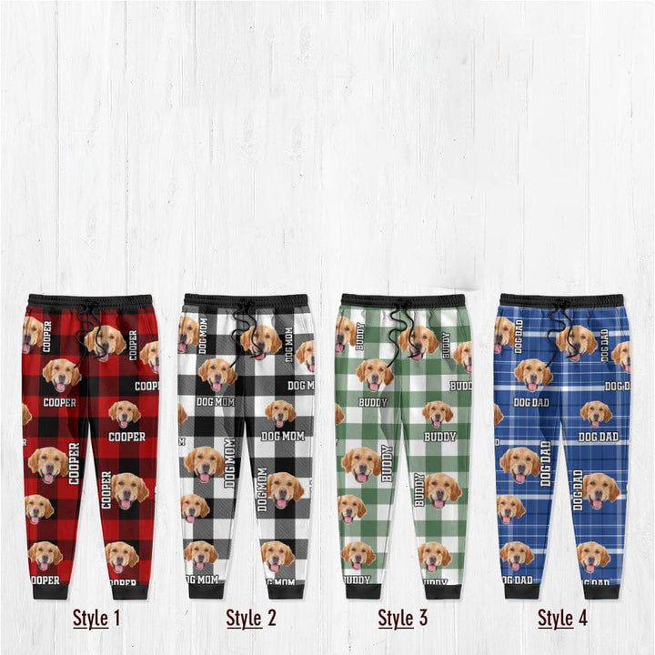 Heren joggingbroek gepersonaliseerd met huisdier. Unieke en comfortabele sweatpants met eigen honden of katten foto.