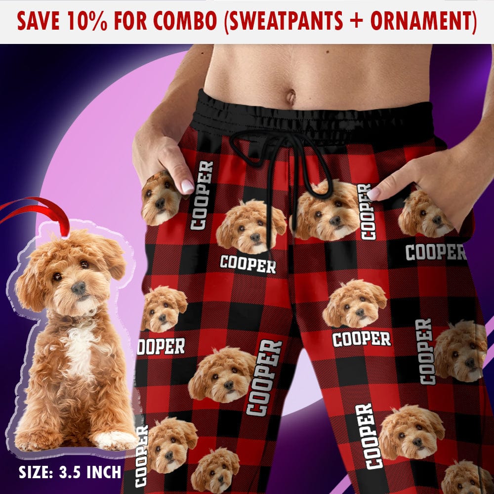 Uniek cadeau: gepersonaliseerde joggingbroek met foto van huisdier. Comfortabele sweatpants voor honden- en katteneigenaren.