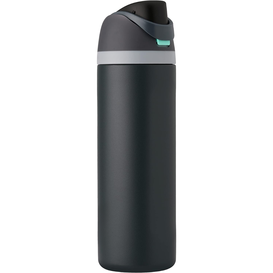 BPA-vrije rvs waterfles met rietje. Stimuleert gezonde hydratatie; lekvrij en geïsoleerd.