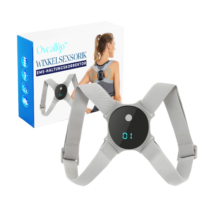 Unisex EMS houdingscorrector voor optimale rugpostuur, verlicht rug- en nekpijn door spierstimulatie.