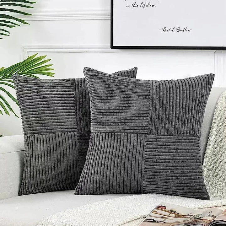 Stijlvolle corduroy sierkussenhoes 45x45 cm, perfecte woonaccessoire voor uw interieur.