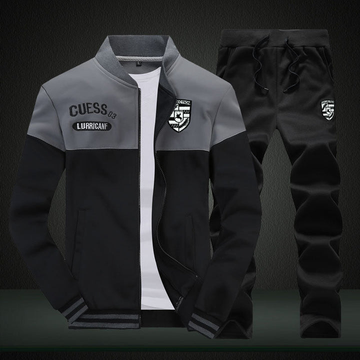 Veelzijdig heren baseball trainingspak, trendy en comfortabel. Voor sport, vrijetijd of als casual joggingpak.