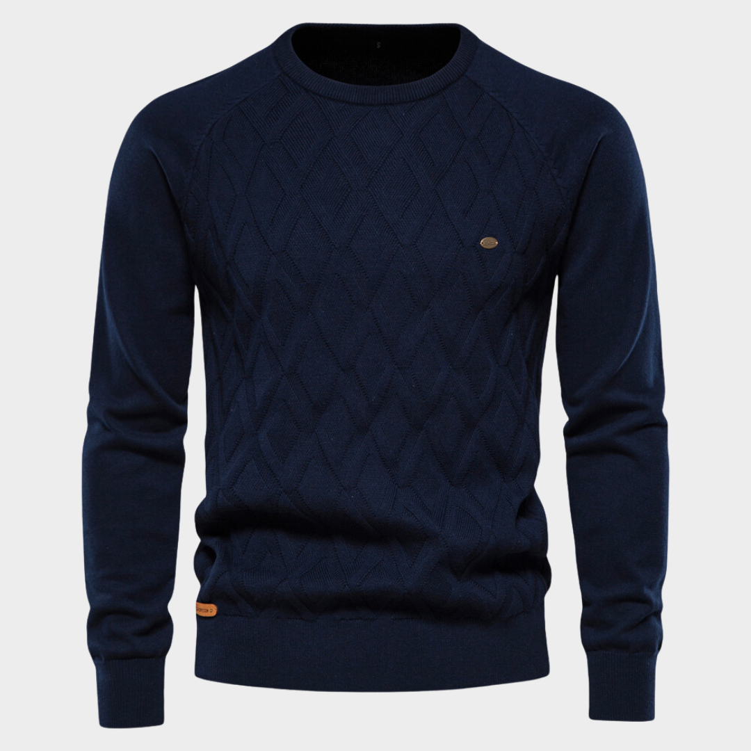 Warme heren winter trui met ronde hals, ultiem comfort en een moderne pasvorm. Perfect voor koudere dagen.