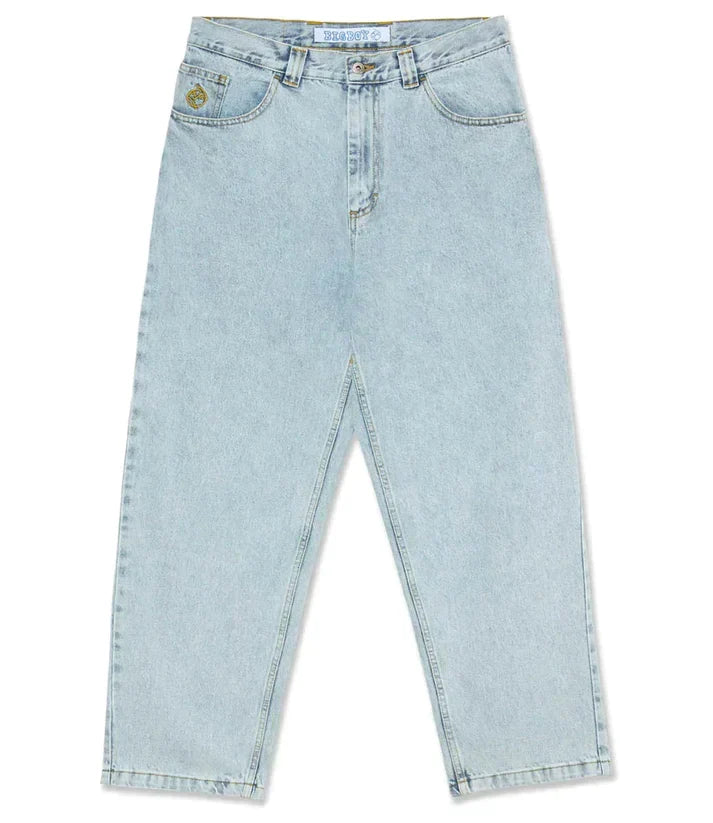 Donkerblauwe heren jeans met wijde pijpen, een baggy fit voor de ultieme casual look.