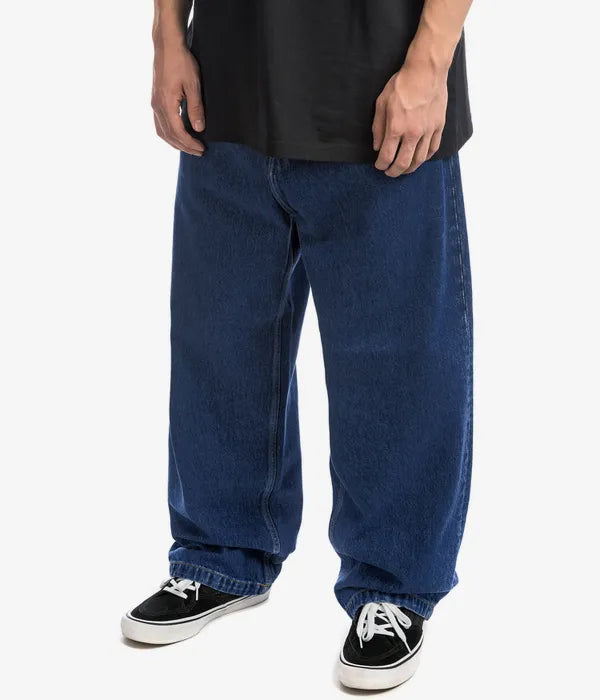 Stijlvolle lichtblauwe heren baggy jeans, met comfortabele wijde pijpen voor een trendy streetwear outfit.