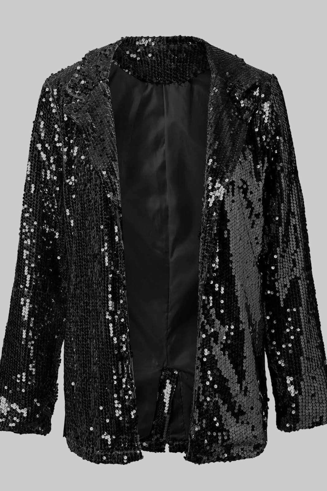 Glinsterende dames paillettenblazer. Het perfecte sprankelende jasje voor feestelijke avondmode.