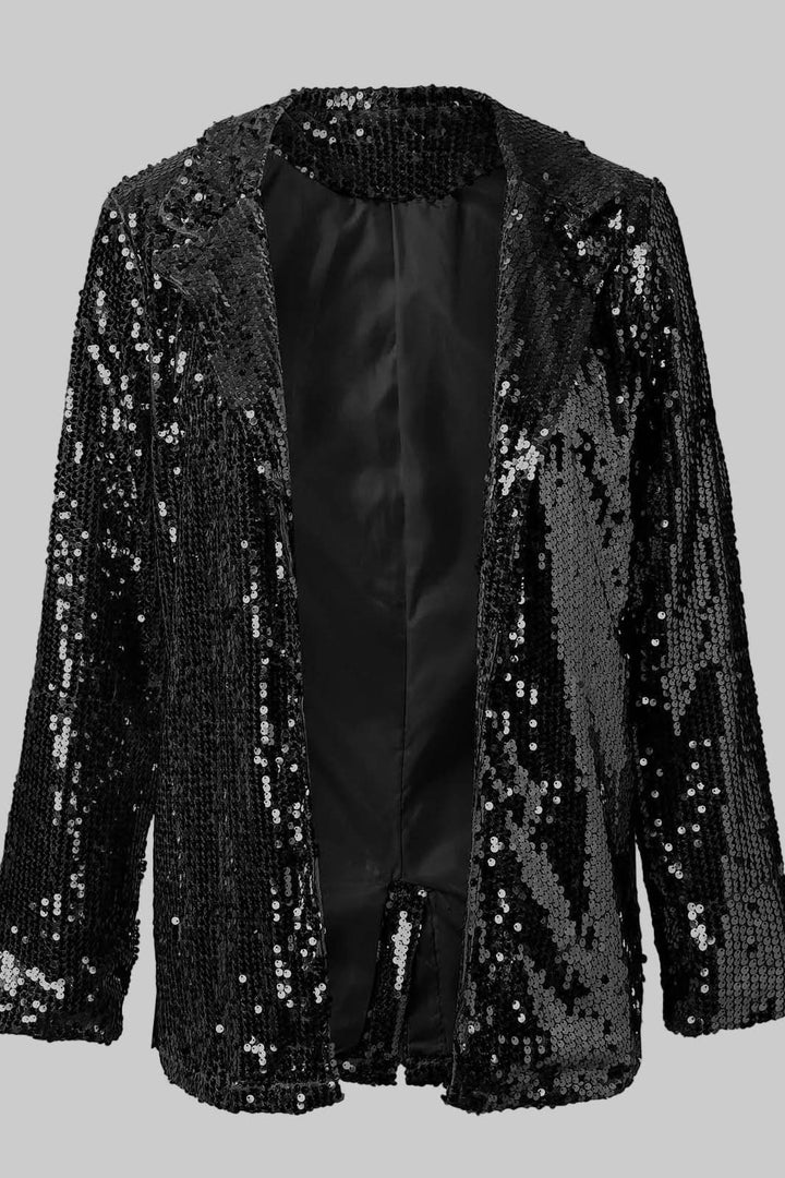 Glinsterende dames paillettenblazer. Het perfecte sprankelende jasje voor feestelijke avondmode.