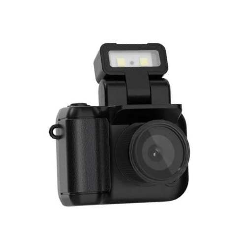 Compacte en draagbare mini camera, digitaal met retro look, voor unieke foto's en 1080p video's.