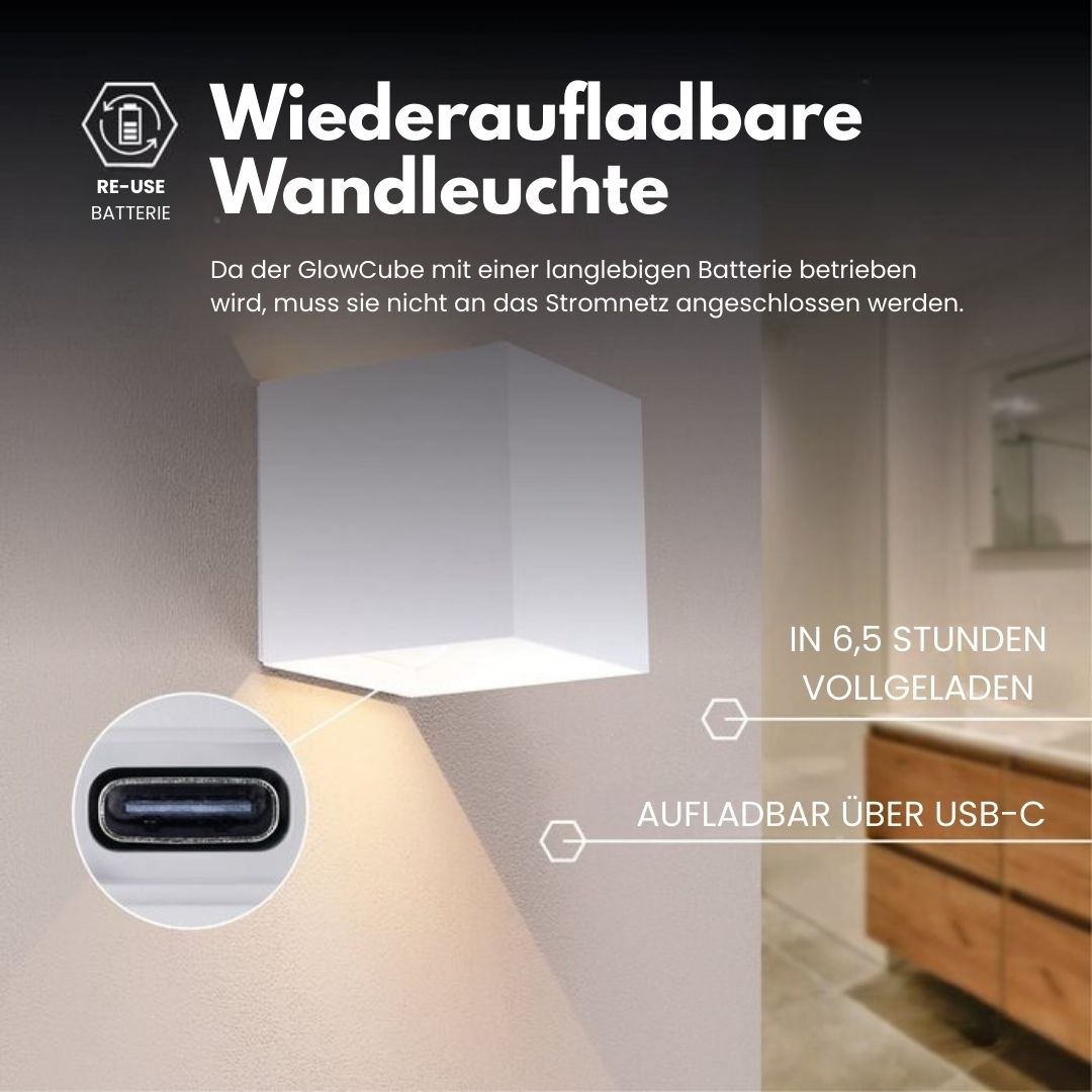 Energiezuinige LED wandlamp op accu met bewegingssensor, voor sfeervolle verlichting binnen en buiten.