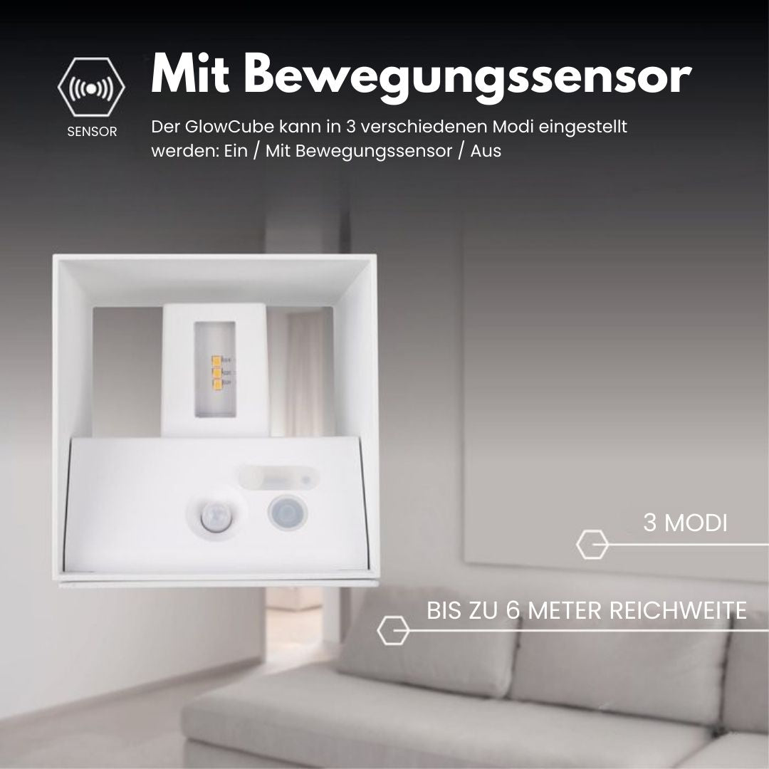 Stijlvolle draadloze wandlamp met slimme bewegingssensor, creëert direct licht in huis of tuin.