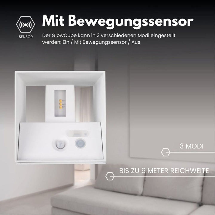 Stijlvolle draadloze wandlamp met slimme bewegingssensor, creëert direct licht in huis of tuin.