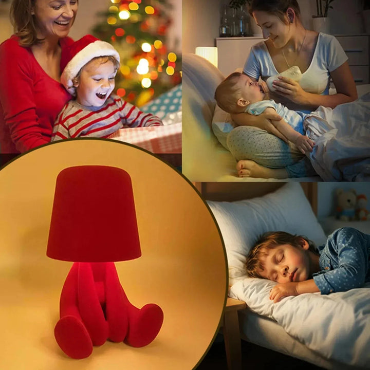 Draadloze GlowFigur nachtlamp, USB-oplaadbaar, perfect voor gezellige sfeer in kinderkamer.