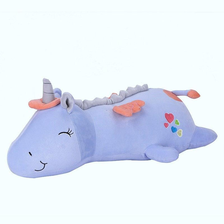 Zachte pluche eenhoorn met LED verlichting, comfortabel knuffel speelgoed en een leuk nachtlampje.
