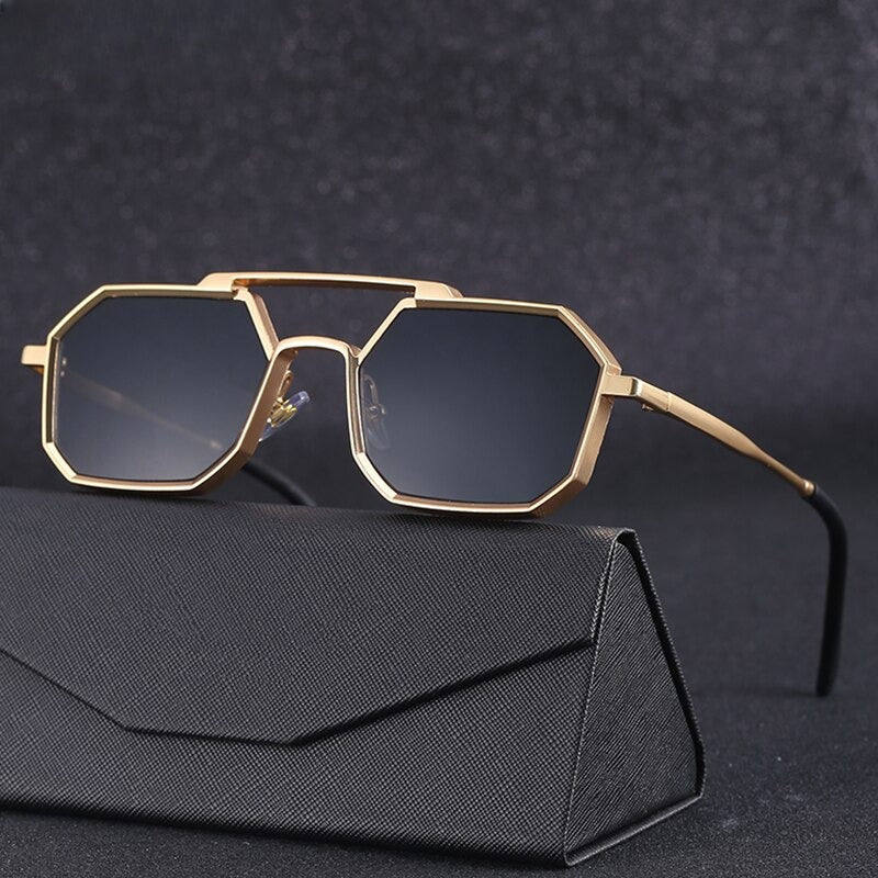 Unisex zonnebril met UV400 oogbescherming; een trendy zwart mode accessoire, perfect voor stijlvolle zomerlooks.