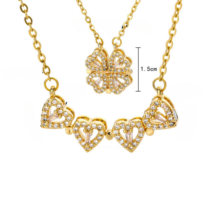 Sierlijke vlinder ketting voor dames, rijkelijk versierd met sprankelende zirconia stenen op verguld zilver.