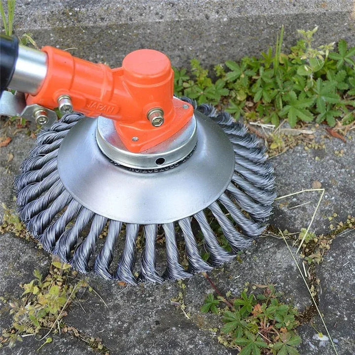 Duurzame MALORIA stalen onkruidborstel voor jarenlang onkruid en mos verwijderen uit tuin en terras.
