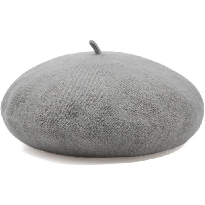 Mode baret in neutrale kleur, geschikt voor alle seizoenen, elegant en veelzijdig.