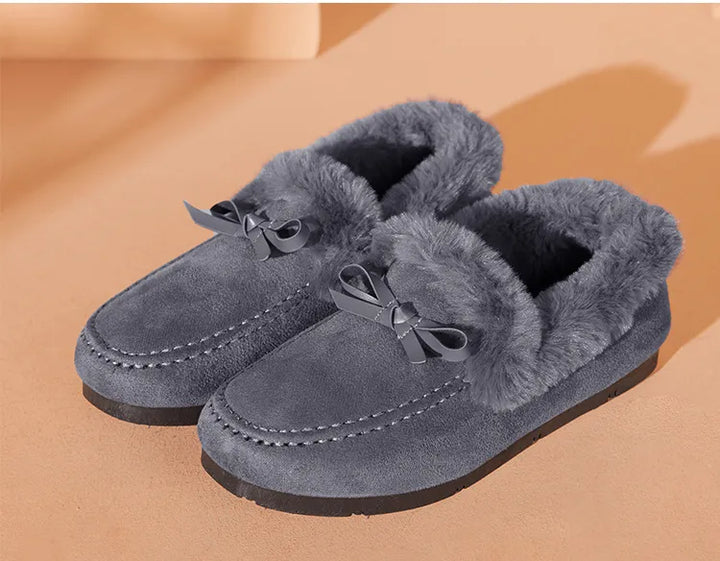 Grijze dames sloffen, super comfortabel en warm, perfect als huis schoenen.