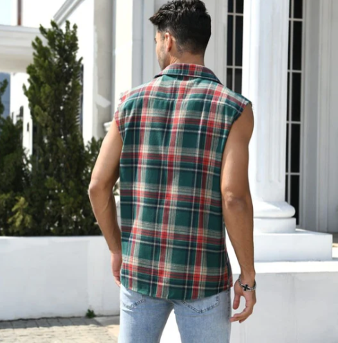 Stoere heren tanktop, mouwloos shirt. Creëer een krachtige, sportieve uitstraling met deze top.