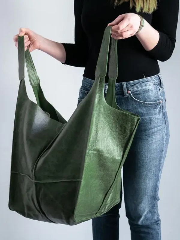 PU-leren dames handtas Maxine, retro stijl, perfect als strandtas voor de zomer.