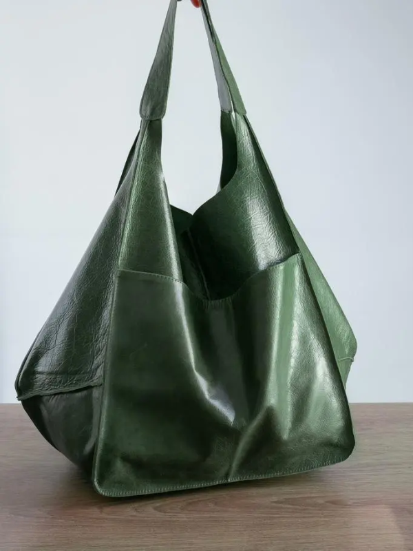 Klassieke retro strandtas Maxine voor dames, gemaakt van duurzaam PU-leer.