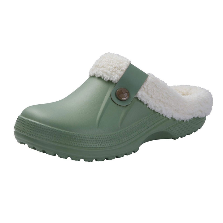 Veelzijdige dames winter klompen, geschikt als indoor pantoffels en waterdichte outdoor schoenen voor wintermode.