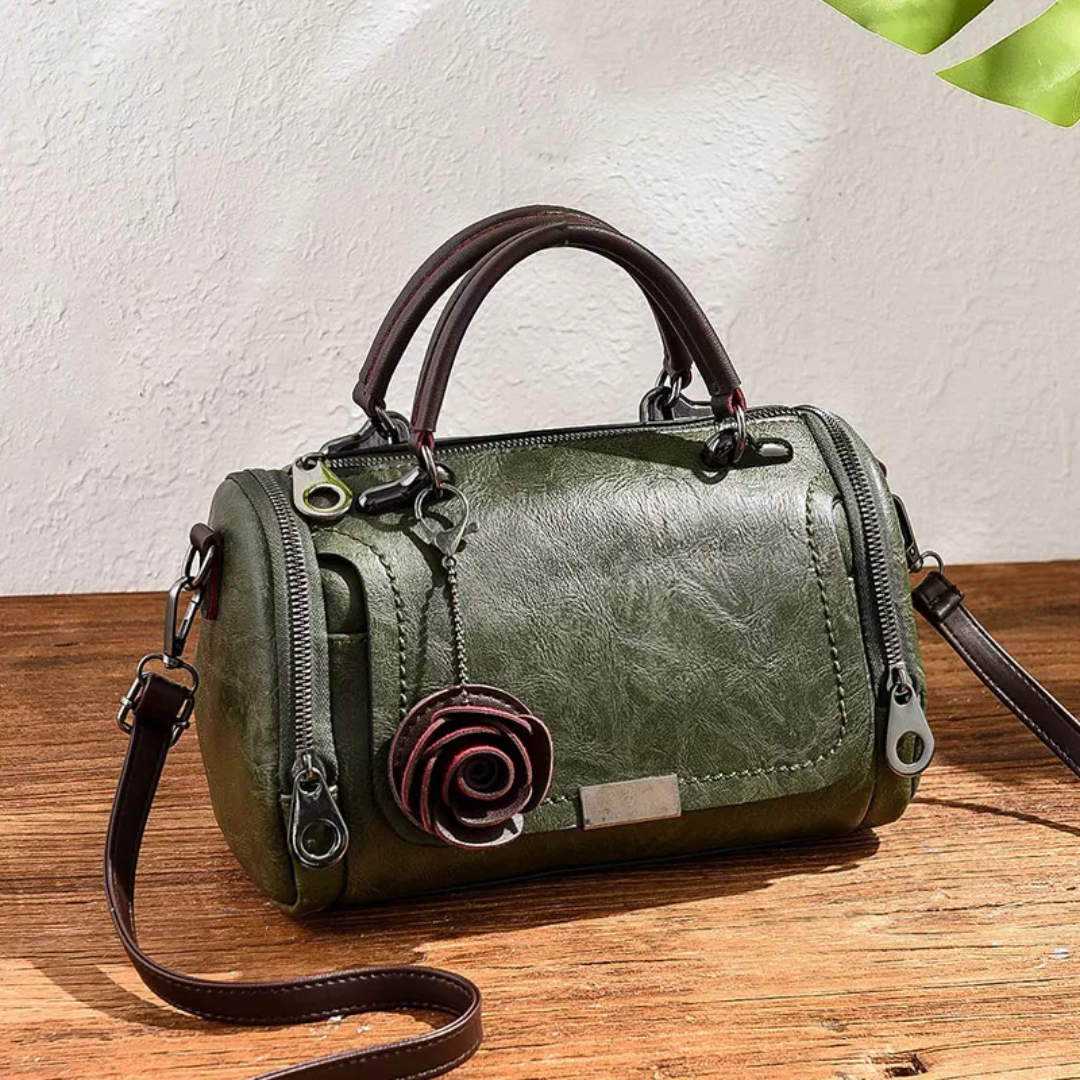 Groene chique Boston schoudertas voor dames, trendy PU leer handtas voor dagelijks gebruik.