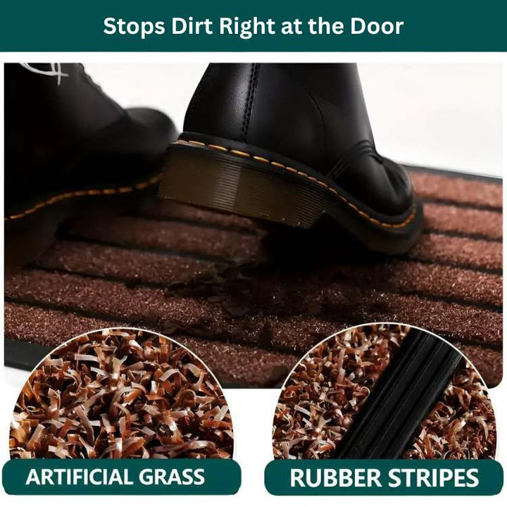 Stijlvolle gestreepte GripLine entree schoonloopmat. Perfecte antislip deurmat voor binnen of buiten.