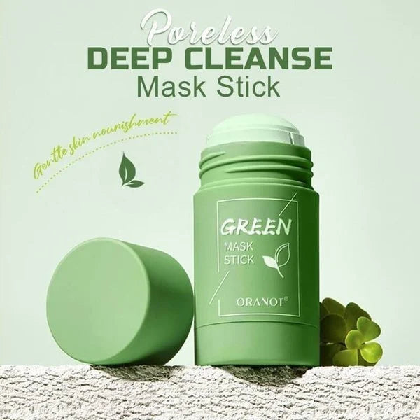 Groene thee masker stick voor diepe reiniging en zuivering van de huid; effectief tegen mee-eters en poriën.