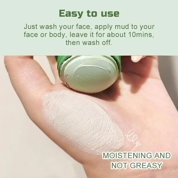 Groene thee gezichtsmasker stick; zuivert, reinigt diep en minimaliseert poriën voor een gezonde, stralende teint.