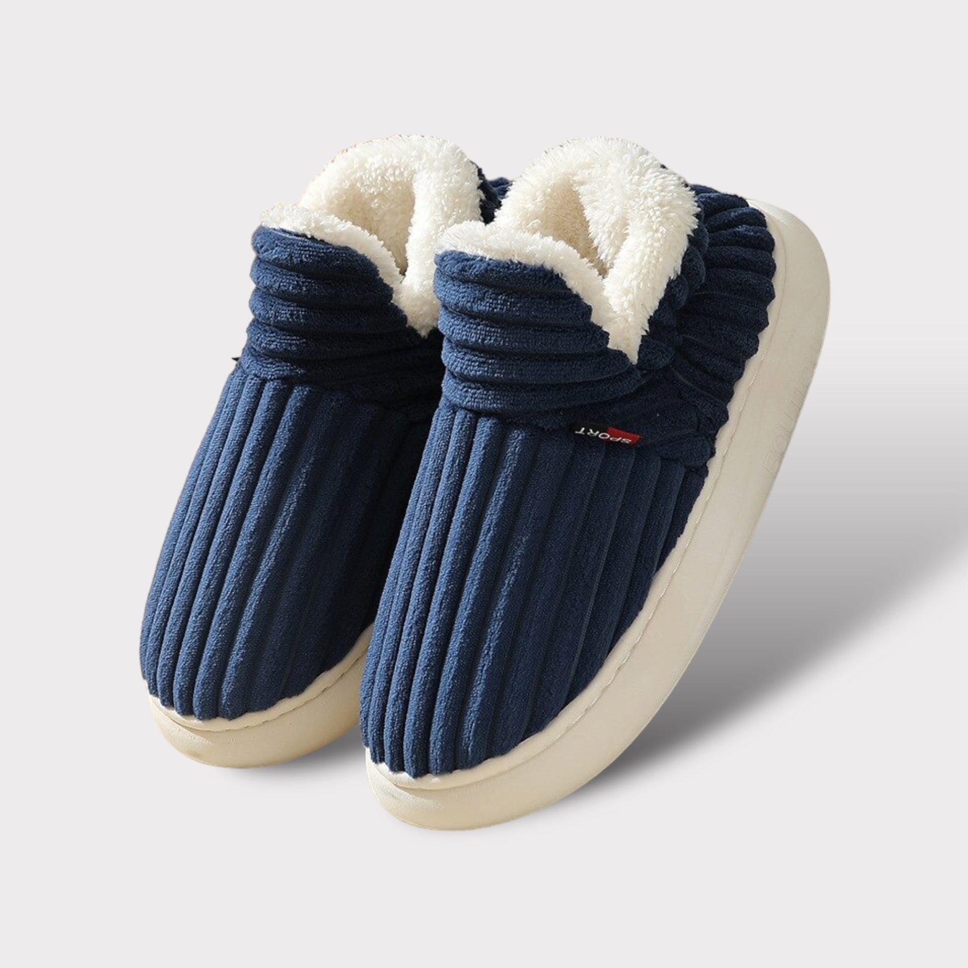 "Groene wintersloffen met fluffy witte fleece voering en zachte zool, comfortabele pantoffels voor warmte en stijl in de wint