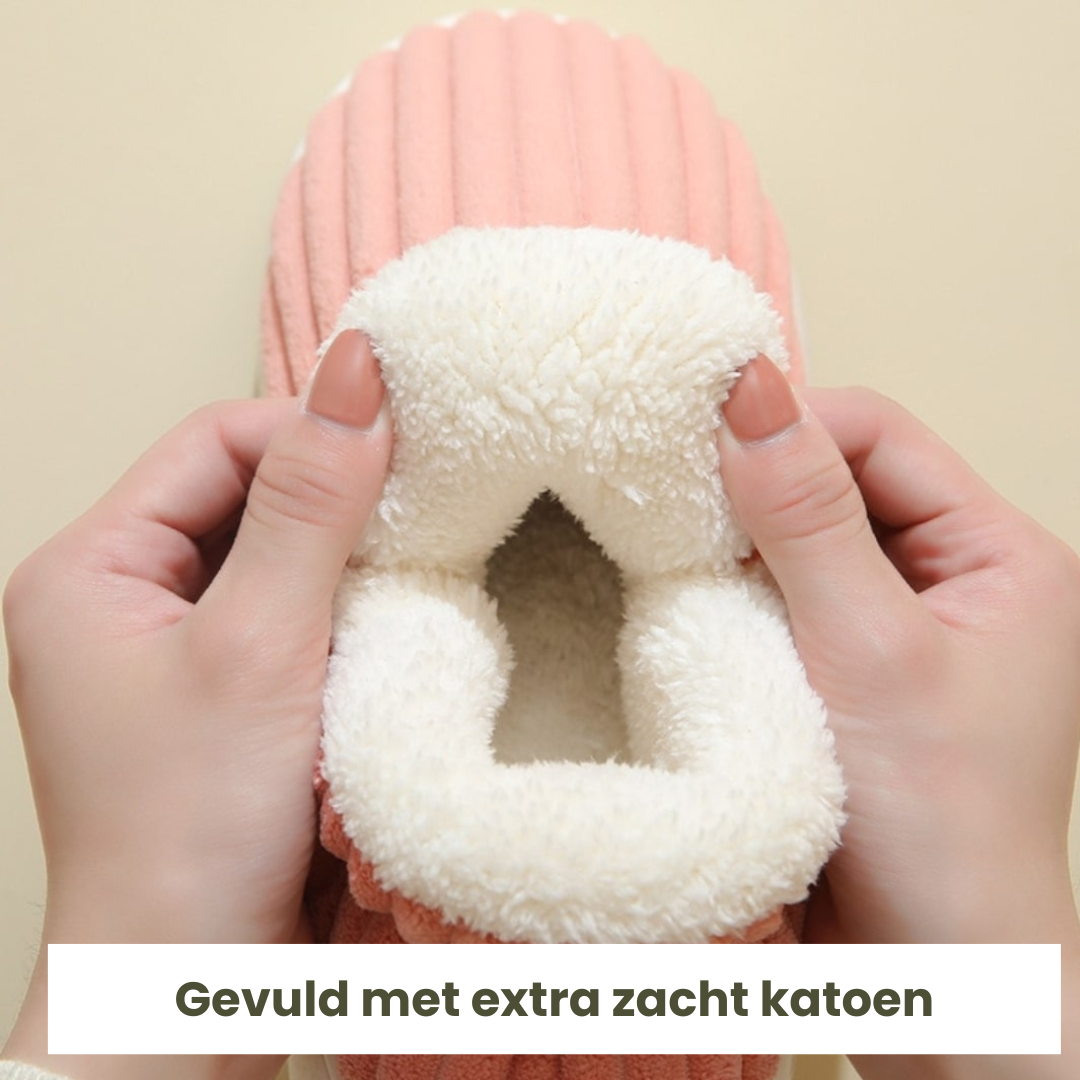 "Groene wintersloffen met fluffy witte fleece voering en zachte zool, comfortabele pantoffels voor warmte en stijl in de wint