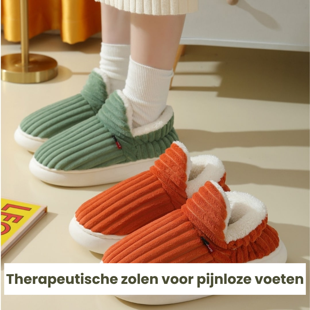 "Groene wintersloffen met fluffy witte fleece voering en zachte zool, comfortabele pantoffels voor warmte en stijl in de wint