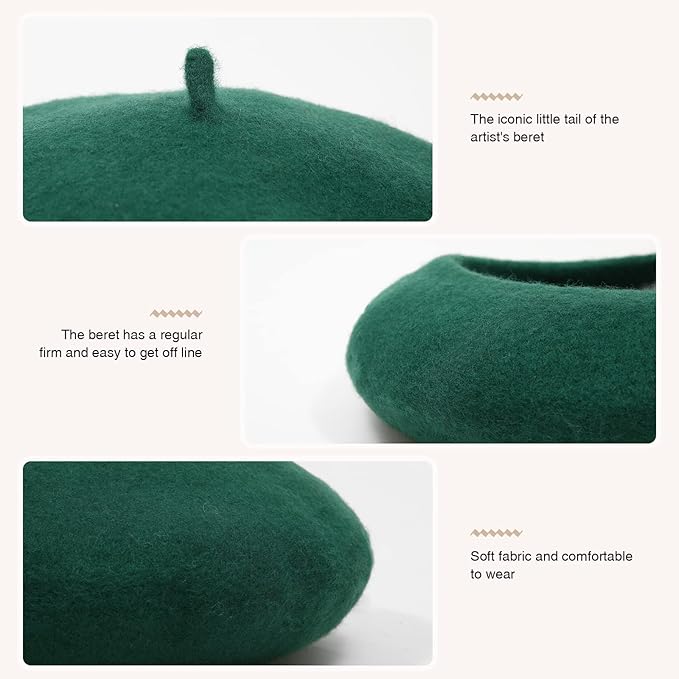 Unisex klassieke baret, warme en modieuze keuze voor de koudere dagen.