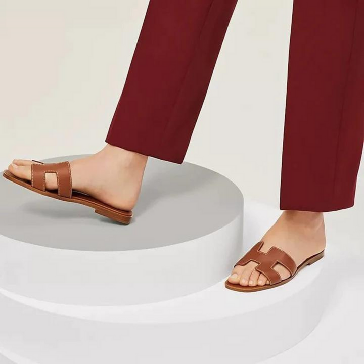 Comfortabele dames TrendySoft slippers met uniek h-profiel, ideaal voor warme dagen.