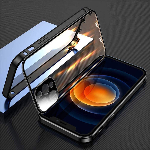 Robuust iPhone hoesje met dubbelzijdige full bescherming, schokbestendig en valbeschermend. Duurzame telefoonhoes.