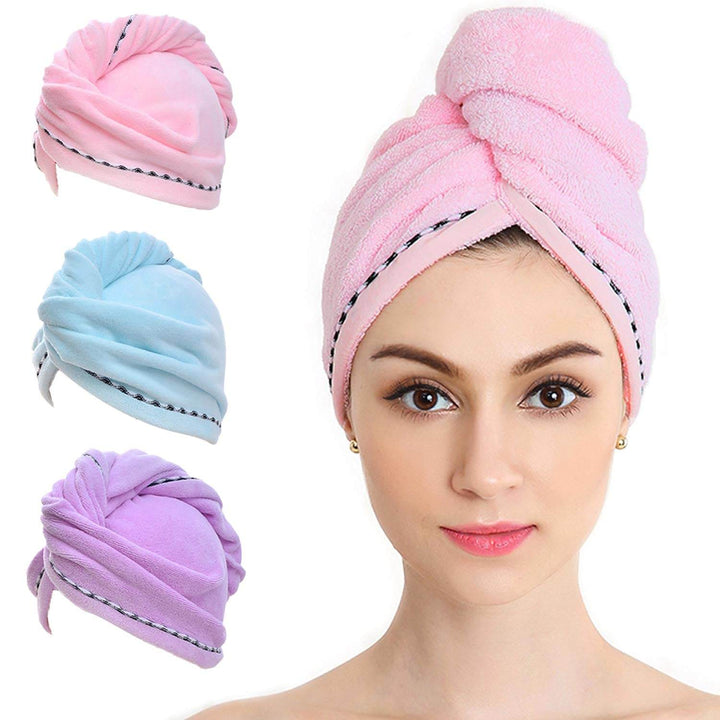 Dames sneldrogende microvezel haarhanddoek voor zacht haar zonder föhn. Beschermt tegen pluis.