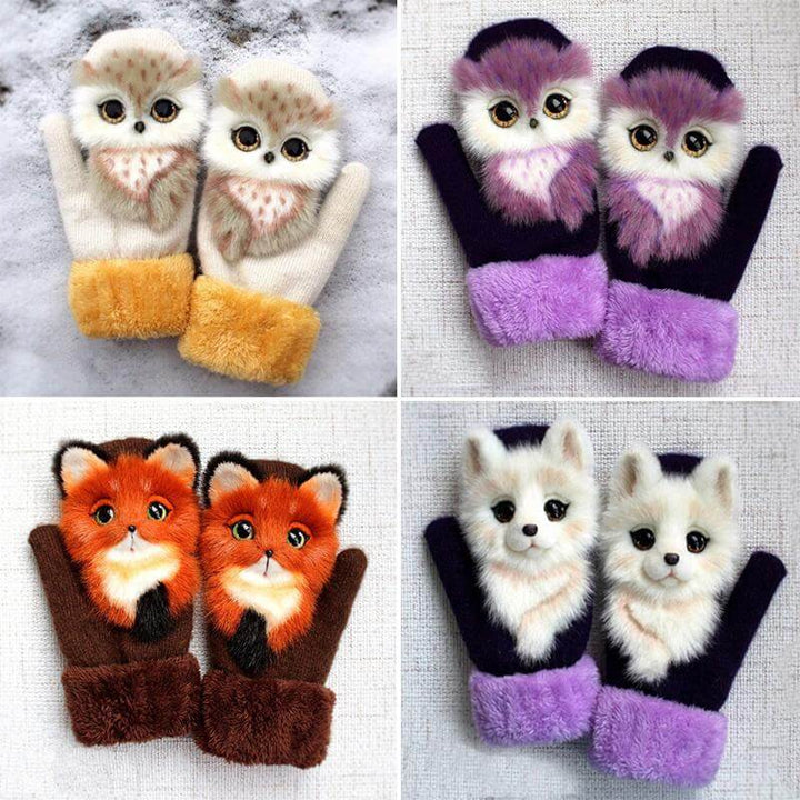 Extra warme handgemaakte berenwanten, gebreid voor dames & meisjes. Ultiem comfort in de winter.