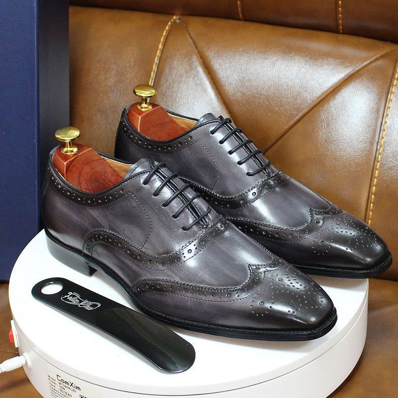 Comfortabele handgemaakte leren heren Oxford schoenen 'Valentin', perfect voor formele en zakelijke outfits.