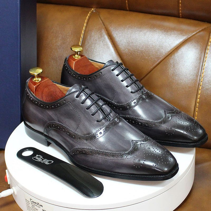 Comfortabele handgemaakte leren heren Oxford schoenen 'Valentin', perfect voor formele en zakelijke outfits.