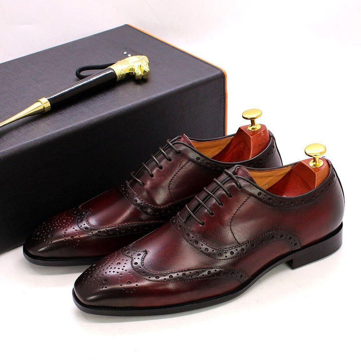Handgemaakte leren heren Oxford schoenen 'Valentin' voor formele en zakelijke gelegenheden.
