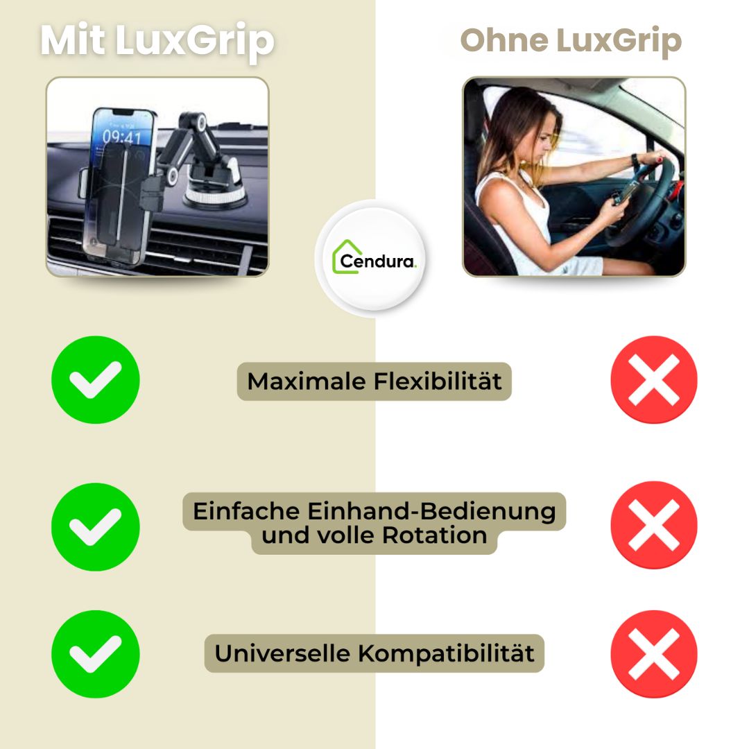 Compacte autotelefoonhouder met krachtige zuignap, ideaal voor handsfree bellen en GPS.